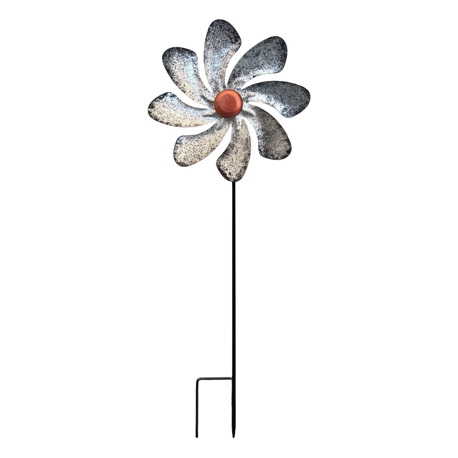 Tyhijuk Silver Wind Spinners For Garden, Metal Wind Spinner, Garden Windmill For Outside, Patio Yard Accent Pinwheel Ornament Outdoor Border