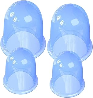 FRCOLOR 4 Pçs Ventosas De Silicone Anticelulite Remoção De Lipoma Ventosas De Celulite Sílica Gel Otário Facial Conjunto De Ventosas Azuis Ventosas Para Celulite Ventosas Celulite Para