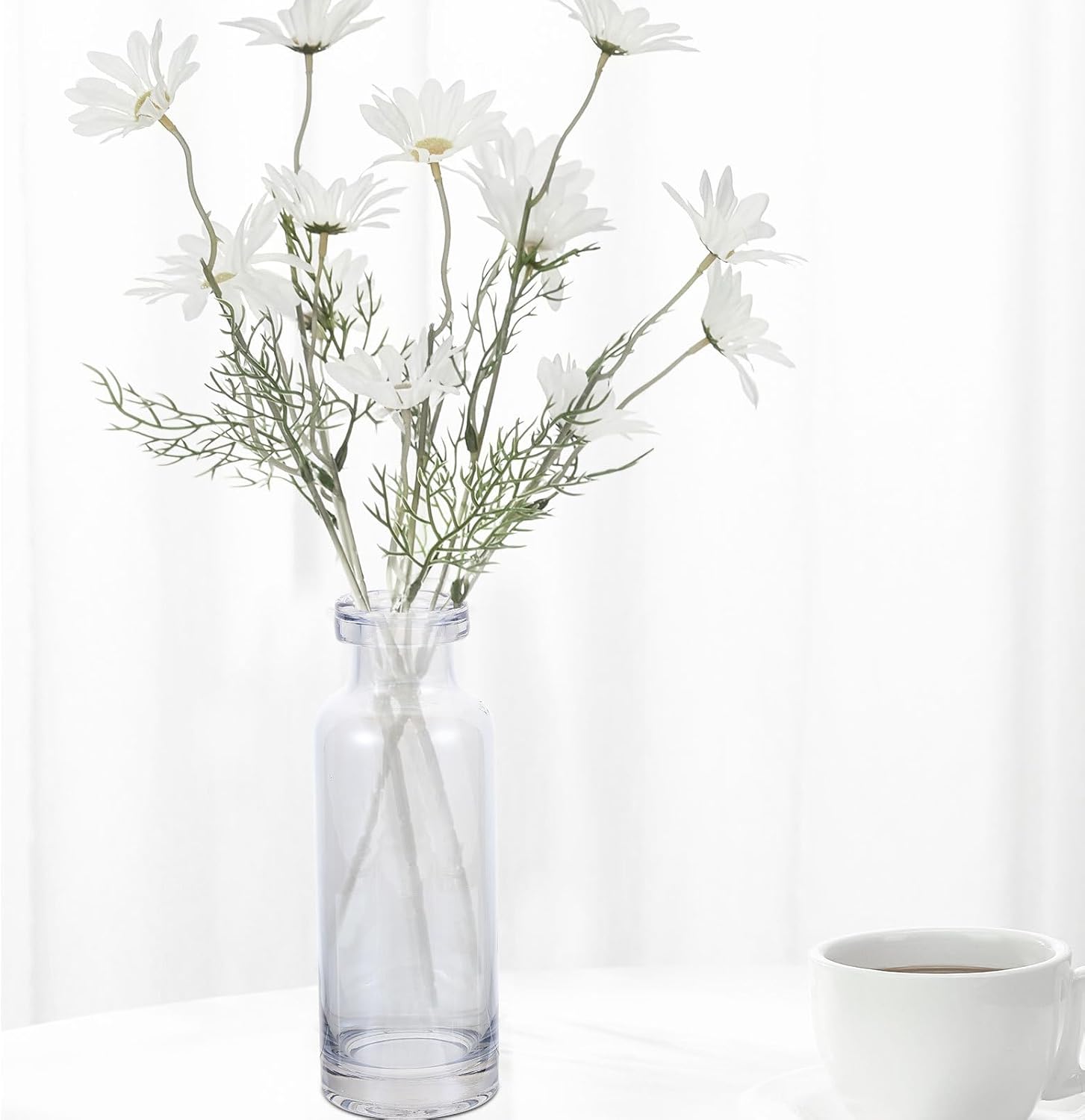 Clear Glass Vase Clear Plant Pots Minimalist Home Decor Flower Water Planting Vase Artificial Plants Cylinder Vases Rustic Wedding Decor Dining Table Centerpieces Vintage Ornaments