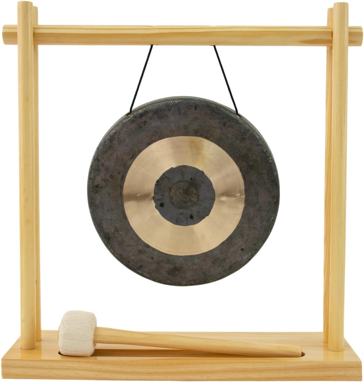 Unlimited 8" to 10" Gongs on My Little Pagoda Gong Stand - 8" Chau. Includes Stand, Mallet, & Your Choice of Gong/Perfect Desktop Gong/Sound Healing & Meditation/Bronze Gong/Wooden Stand