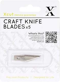 Xcut No. 1 Craft Knife Spare Blades 5pk - Perfect Tool Set for Cutting Matt & Craft Mat, Ideal Art Set for cutting A4 Pape...
