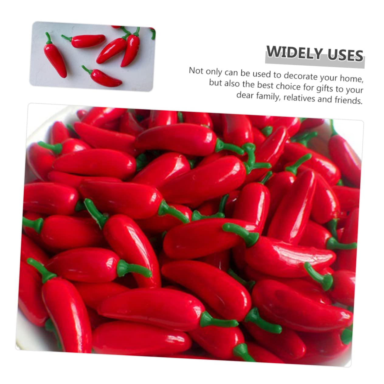 VOSAREA 500pezzi Mini Peperoncini Finti Rossa Di Decorazioni Per Casa e Feste Ornamentali Per Ambienti Rustici e Fotografie
