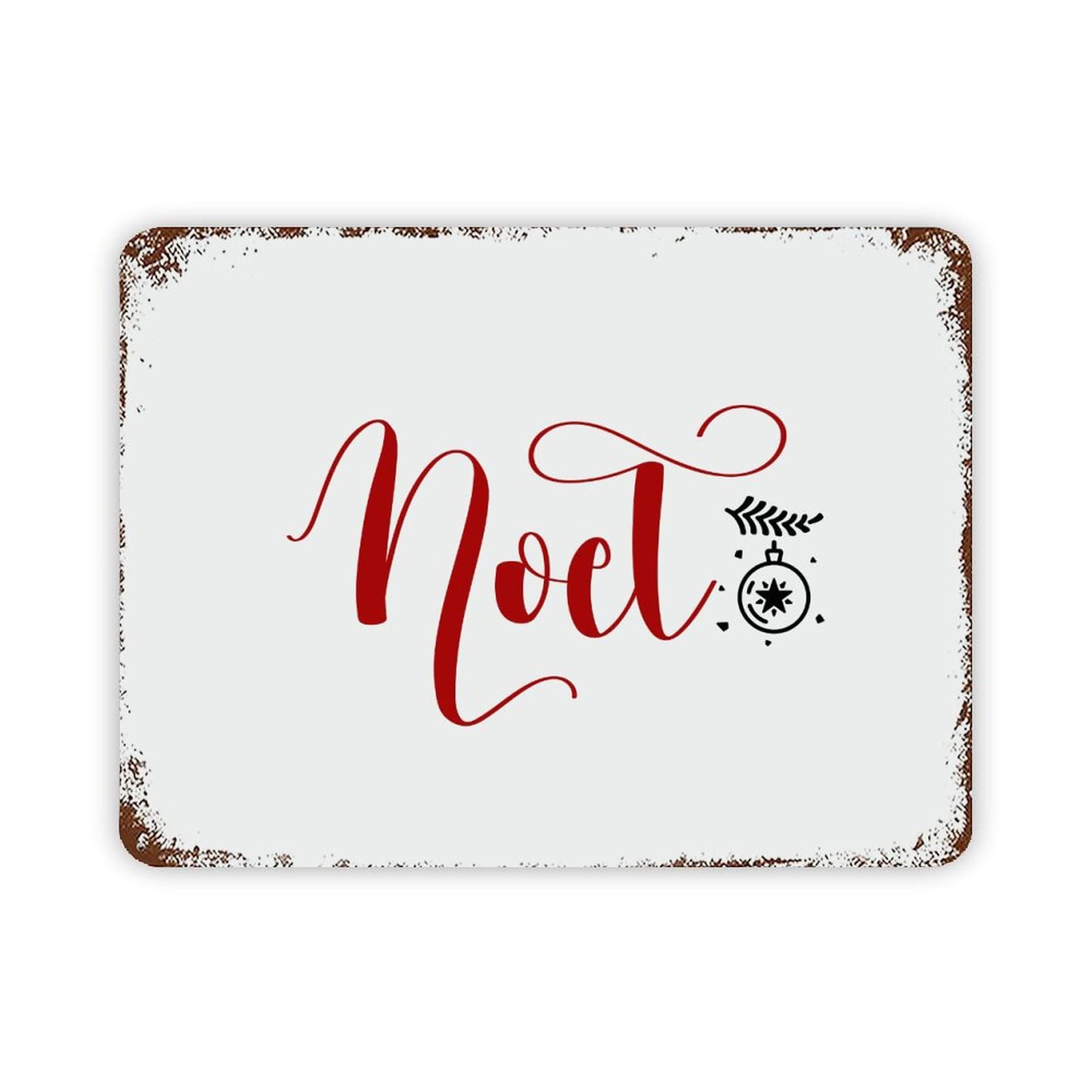 ENEDNATE Christmas Metal Sign,Vintage Man Cave Aluminum Tin Metal Sign with Saying 12x16 Inch Noel Retro Street Metal Signs for Indoor Outdoor Garden Patio Yard Cafe Pub Home Decor