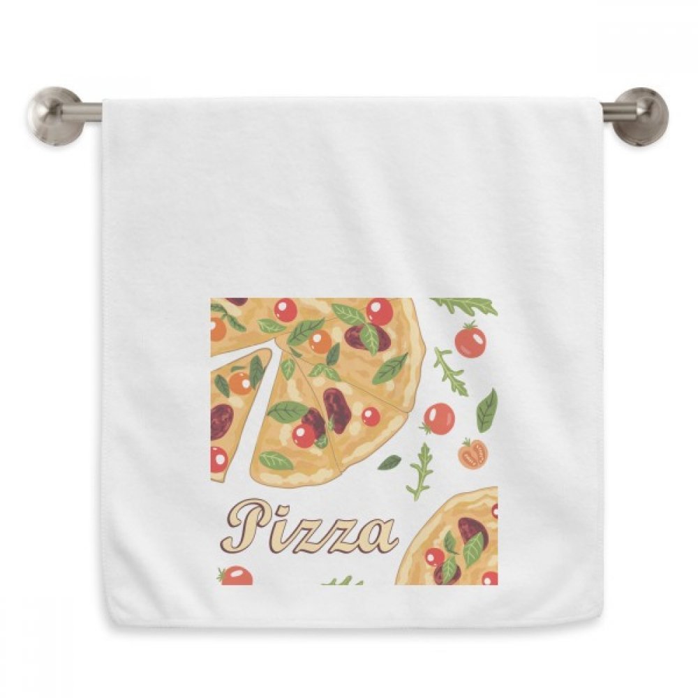 Débarbouillette pizza Italie drap de visage pour invités et cuisine serviette blanche
