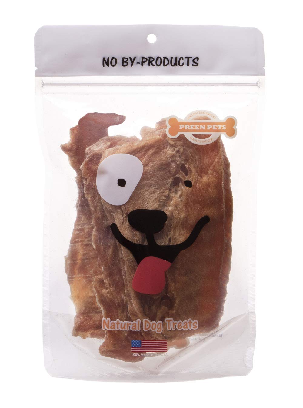 Preen Pets Chicken Breast Jerky Dog Treats - 100% USA Lean Chicken Breast (1 Pound)