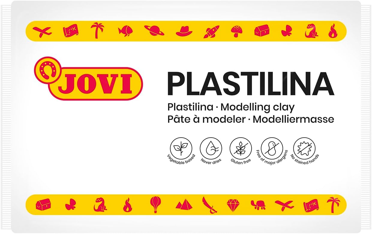 Jovi – Plasticine Box, 15 Tablets 350 g, White (7201)