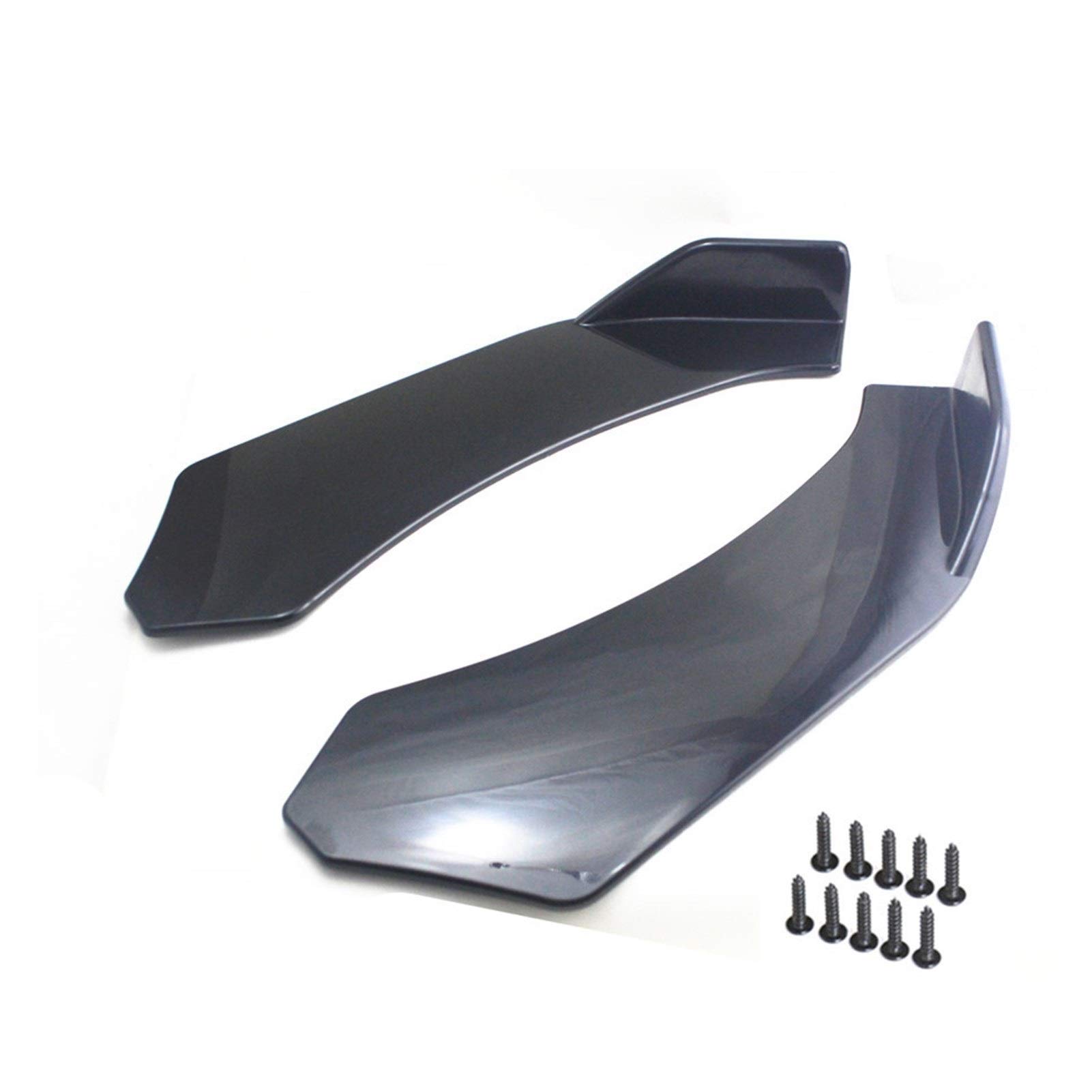 2 szt. Czarny przedni zderzak samochodowy Splitter Lip Body Protector Dyfuzor Zderzak Canard Lip Body Łopaty Zestaw