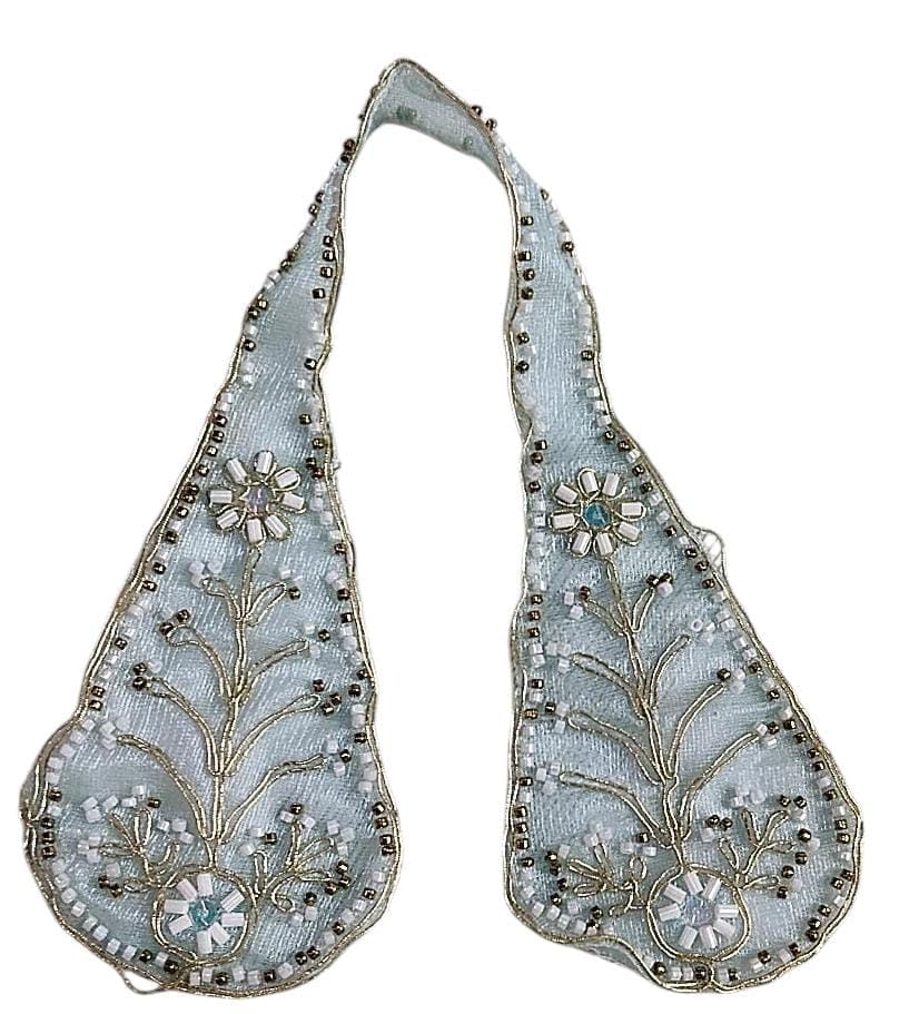 Image of Partish Laddu Gopal Heavy Poshak Size 3 l Ladoo Gopal Dress l Bal Gopal l Kanha Ji Thakur Ji Net Dress (Sky Blue)