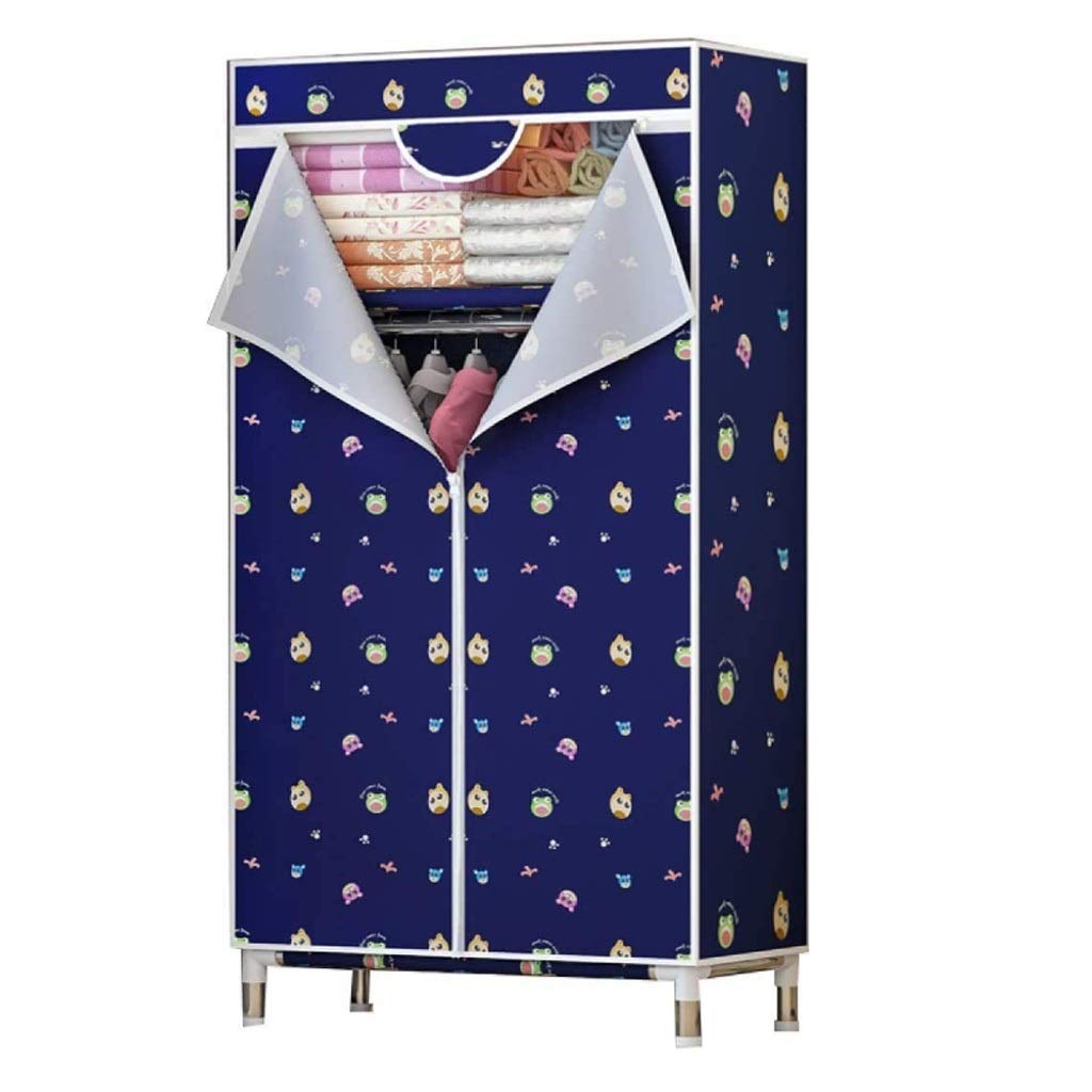 Armario combinado de tela ZAW con tubos de acero de 25 mm y organizador portátil