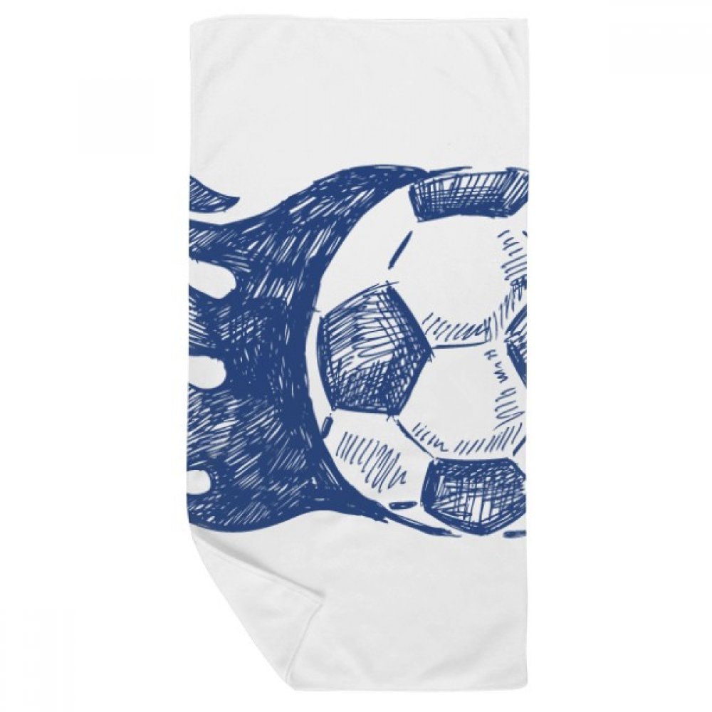 Gant de toilette et serviette de bain football douce pour la peau