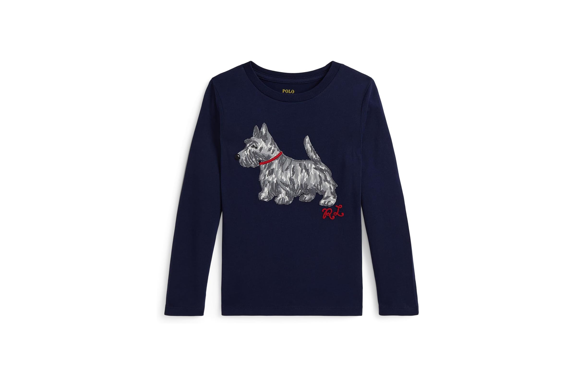 Polo Ralph Lauren Kids Dog-Print Cotton Long Sleeve Tee (Toddler/Little Kid)