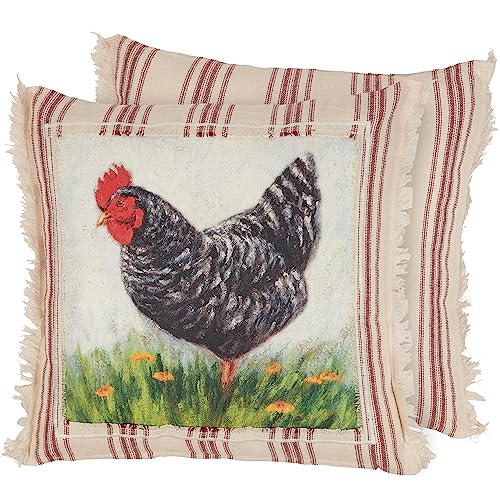 Primitives-by-Kathy-Decorative-Pillow-Plymouth-Rock-Chicken-Decorative-Throw-Pillow-Multicolor Primitives by Kathy Decorative Pillow Plymouth Rock Chicken Decorative Throw Pillow Multicolor