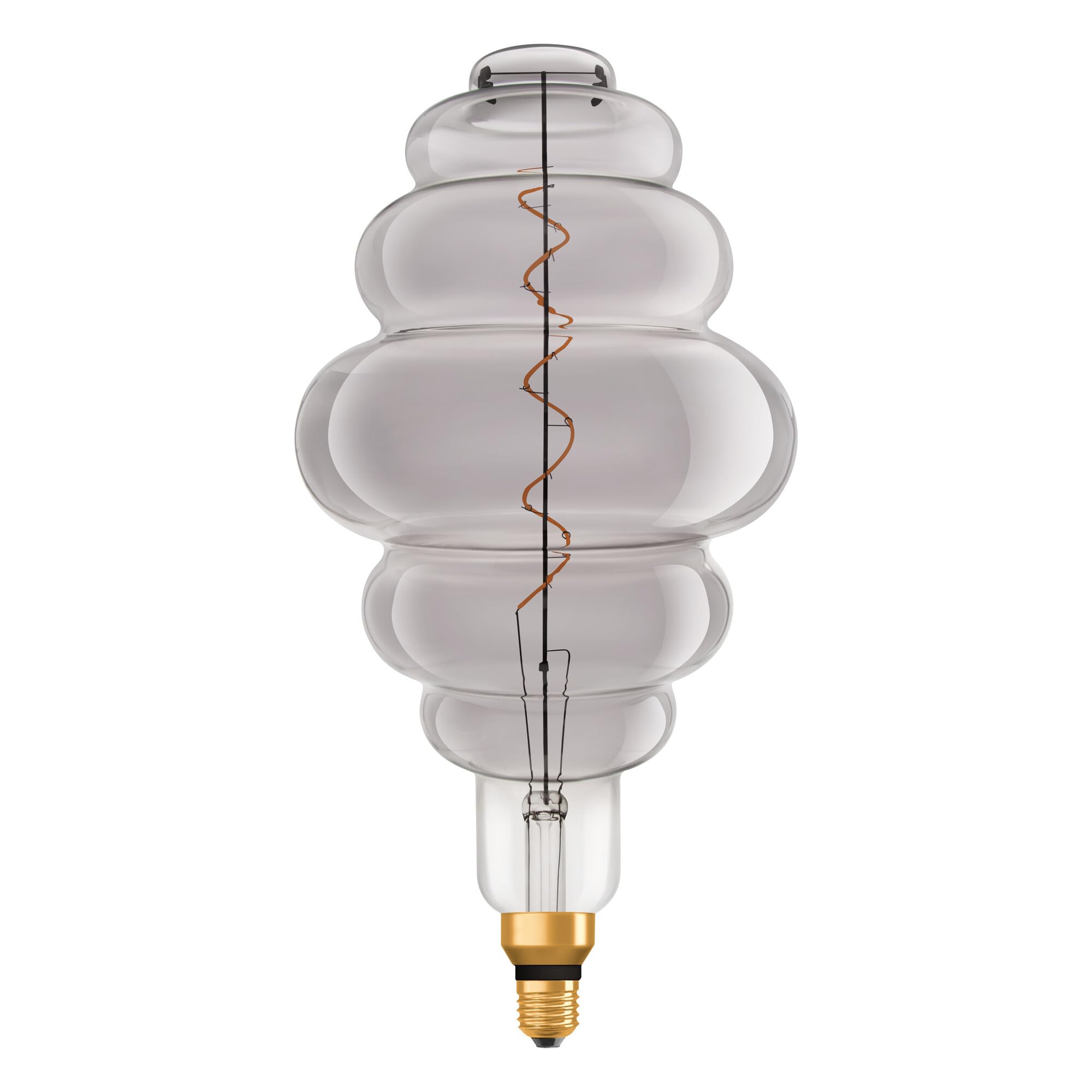 Osram Lamps 1906 LED-Lampe mit Smoke-Tönung, 4,8W, 100lm, Bienenstock-Form mit 200mm Durchmesser&E27-Sockel, warmweiße Lichtfarbe, dimmbares Filament, bis zu 15 Stunden Lebensdauer, 4058075761056