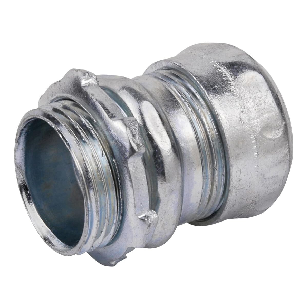 Steel City TC112A 3/4" Compression Connector, Concrete Tight, for use with EMT Conduit, Steel, 50 Pack