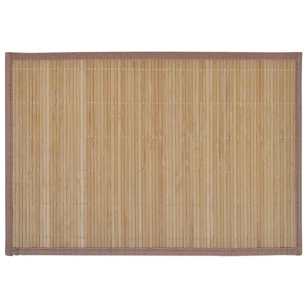 vidaXL 6-Platzdeckchen aus Bambus, Tischsets 30 x 45 cm, Braun