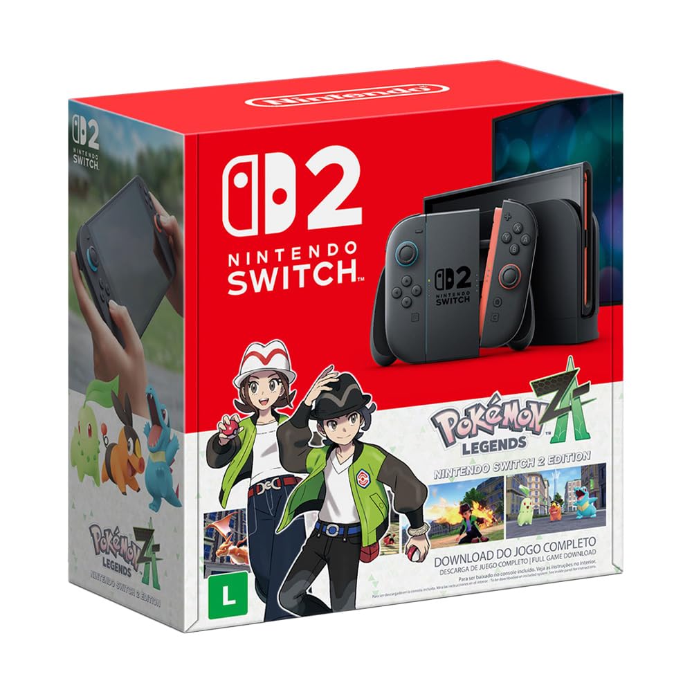 Switch 2 Pokémon LEGENDS Z-A Edition セット Nintendo, Bundle Console + Jogo Digital, Jogo Digital Pokémon