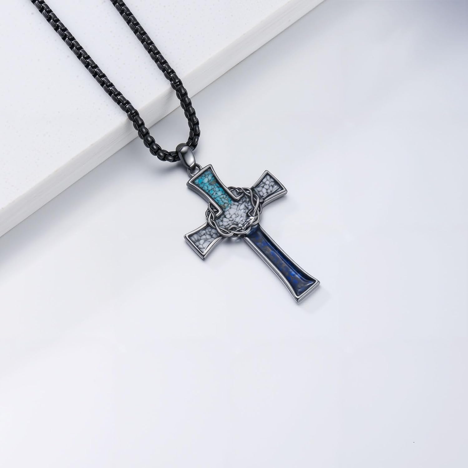 Cross Necklace for Men Women 925 Sterling Silver Christian Pendant Religious Jewelry Gift for Men Women.