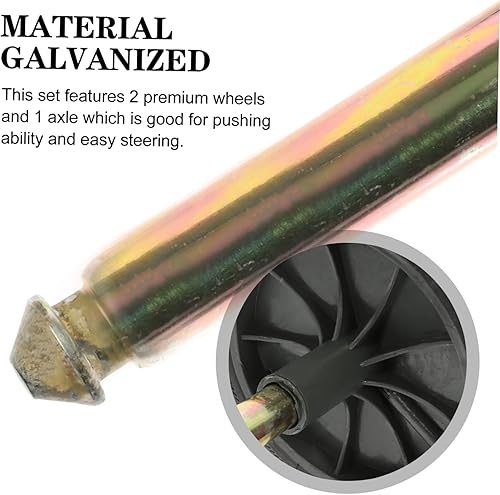 Miniatura 3 de Baluue 1 juego de accesorios para botes de basura, accesorios para enlatado, accesorios para exteriores, rueda de goma, cubo de basura con eje