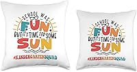 Vista 3 de Kindergarten Squad School Was Fun But It's Time For Some Sun Throw Pillow