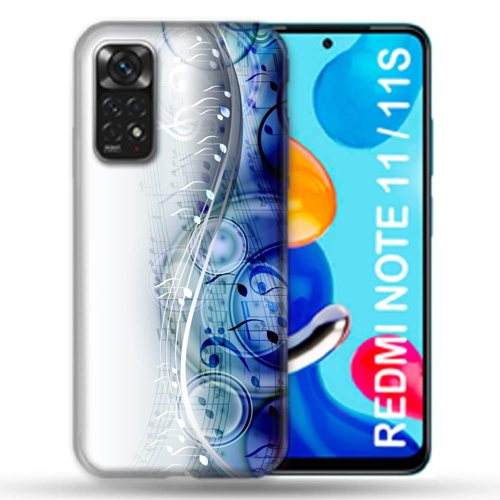 Coque pour Xiaomi Redmi Note 11 / 11S Musique Partition Vague