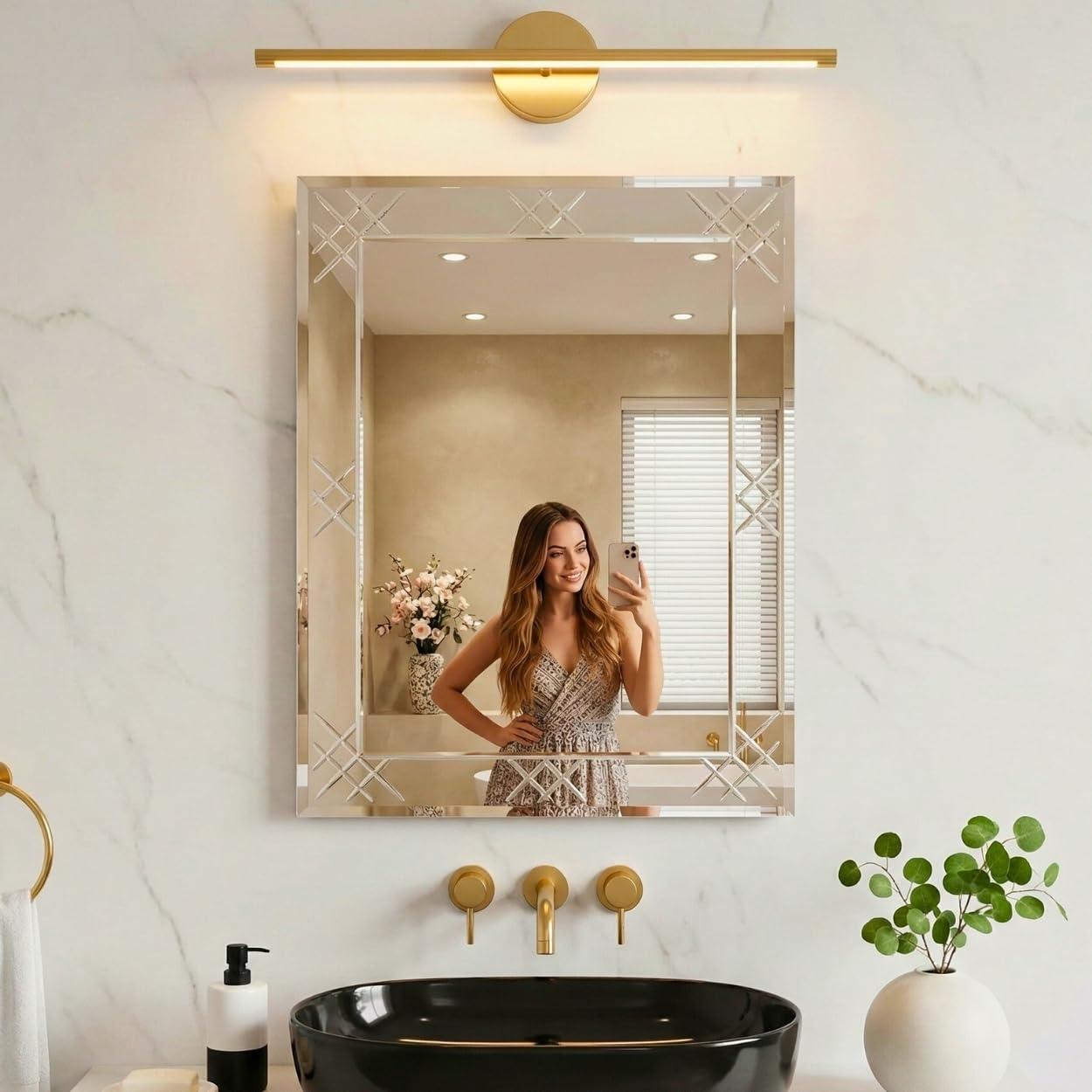 Frameless Rectangle Mirror for Wall 18 X 24 Inch/Beveled Glass with Smooth Edges/Mirror for Bathroom/Bedroom/Living Room/Entryway/Dressing Room/Unframed Decorative Mirror | IMPDM5-image-10
