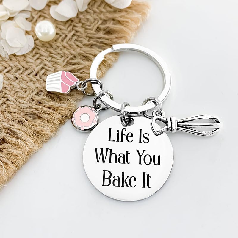 Baking Gift Chef Baker Gifts Christmas Gifts For Baker Baking Lover Keychain Gift Cupcake Keychain Cooking For Pie Culinary Students Cute Baking Thanksgiving Kitchen Presents