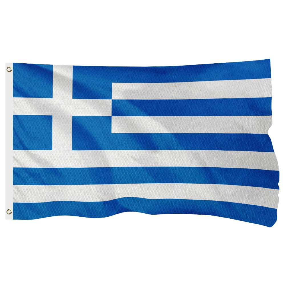 Drapeau grec 1,2x1,8m en polyester 400D renforcé haute résistance
