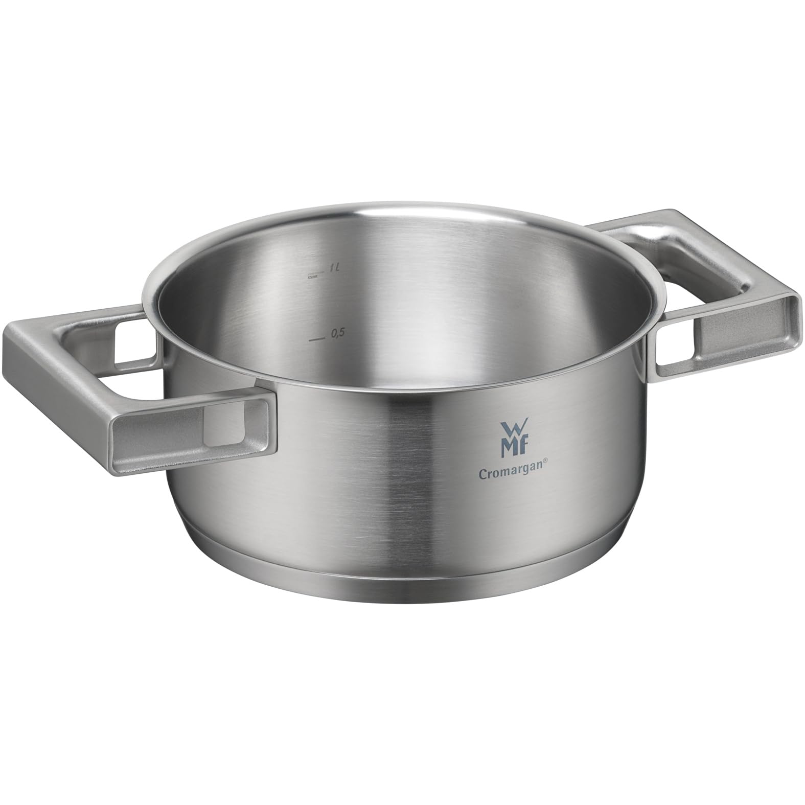 WMF Ultimate Cool garnek do gotowania, mały 16 cm, pokrywka ze stali nierdzewnej, garnek do smażenia indukcyjnego 1,4 l, stal nierdzewna Cromargan matowa, uchwyty redukujące ciepło, garnek indukcyjny