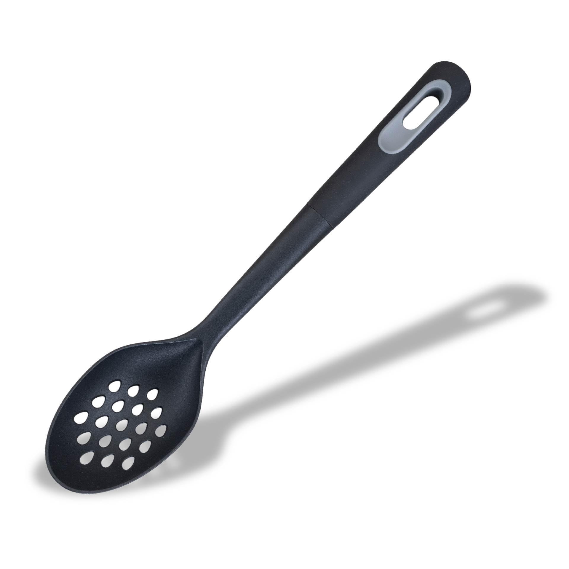 Fackelmann PRO Slotted Spoon, Non-Stick Plastic Cookware Spatula, Heat-Resistant for Serving, Draining, Mixing & Stirring, Home & Professional, Large Scooping Cooking Spoon, 30 cm