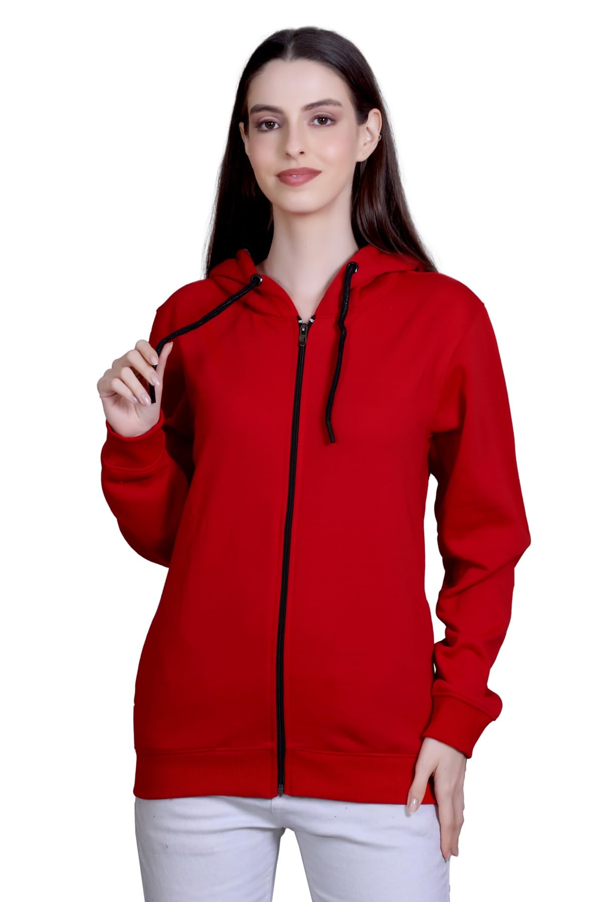 colors & blends Women's Blended Fleece Hoodie for Light Winters-picture-33