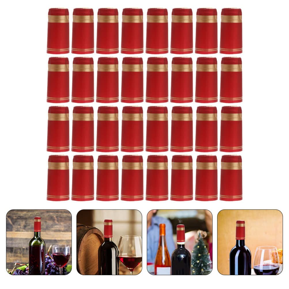 Kichvoe 200pcs Heat Shrink Capsules for Wine Bottles Edge Easy to Use Wine Shrink Wrap for Sealing and Freshness for Standard Bottles
