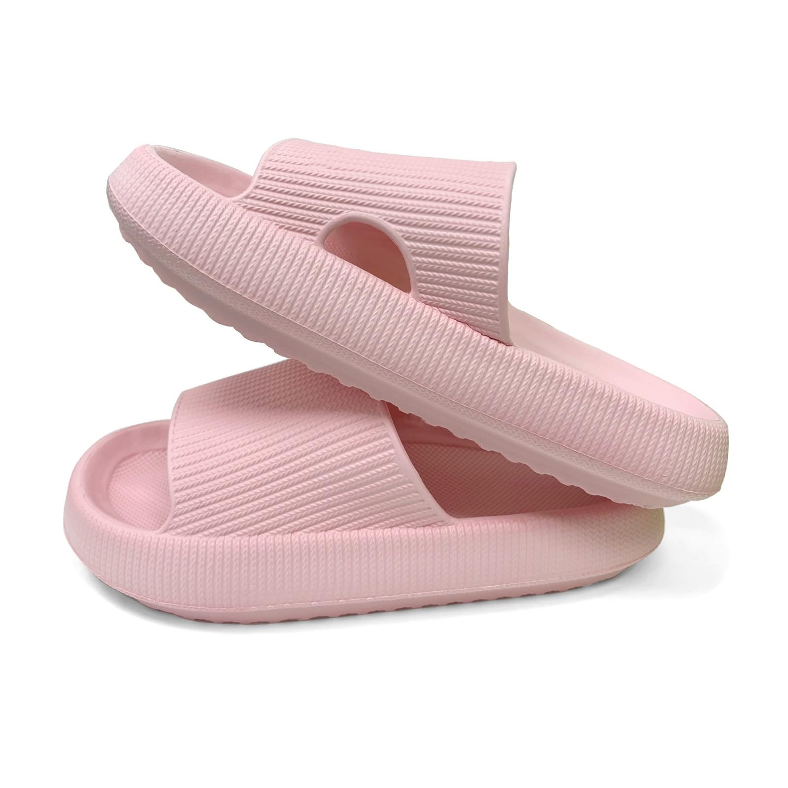 Ohiatn Cloud Slides for Women Men House Slide Sandals Shower Shoes Pillow Slippers Comfort Cushioned Recovery Shower Slipper Thick Sole Non-slip Quick
