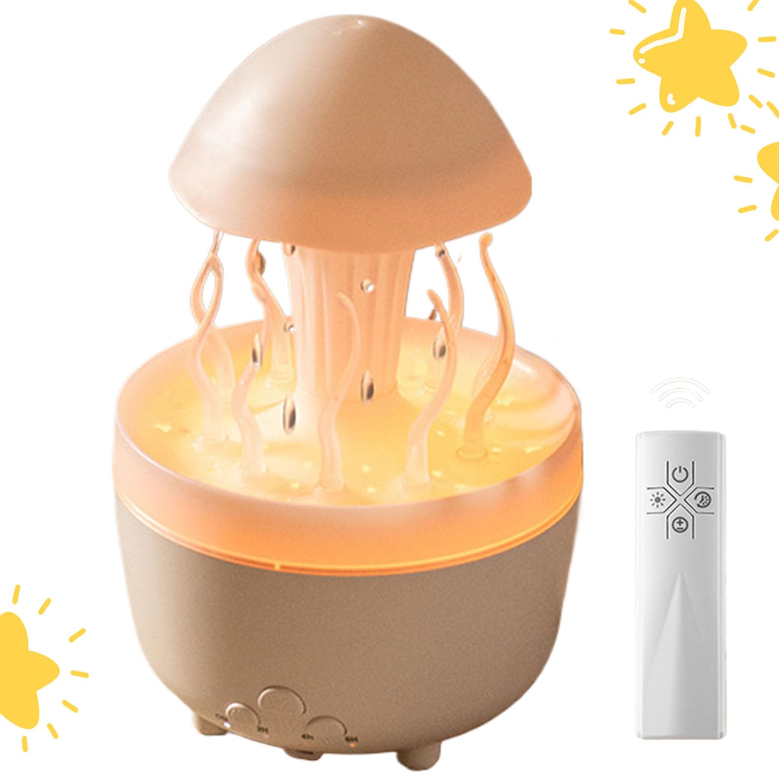 Diffuseur d'huiles essentielles méduse 300ml avec télécommande et LED 7 couleurs