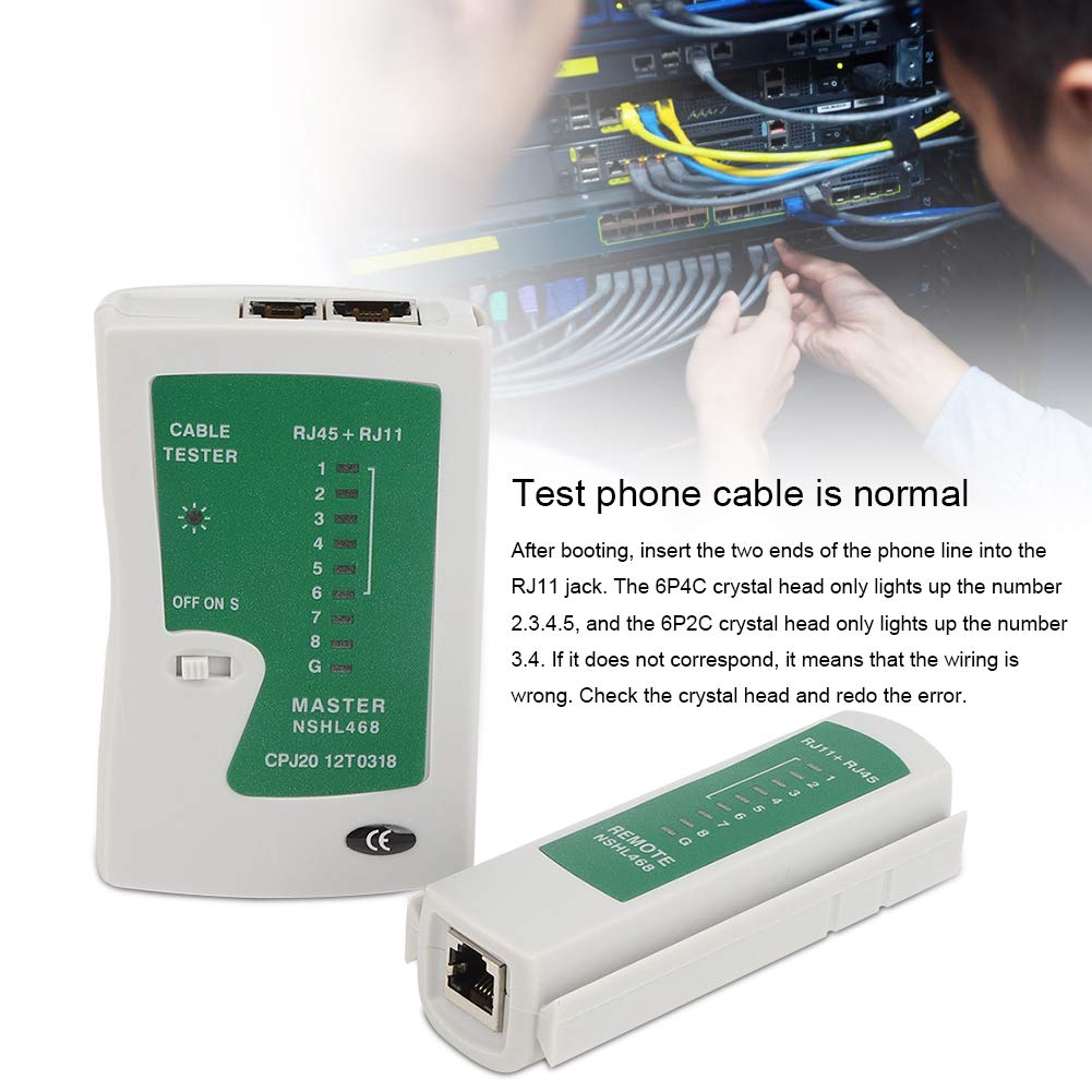 Tester Kabli, Rj11 Rj45 Szybki, Dokładny Tester Kabli Do Narzędzia Do Testowania Przewodów Do Telefonów Sieciowych