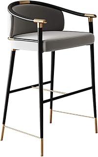 XIAOQIAO Stołki barowe, stołki barowe o stałej wysokości 75 cm, nowoczesne modne wyściełane krzesło z wysokim ergonomicznym i wygodnym oparciem, do jadalni na blat