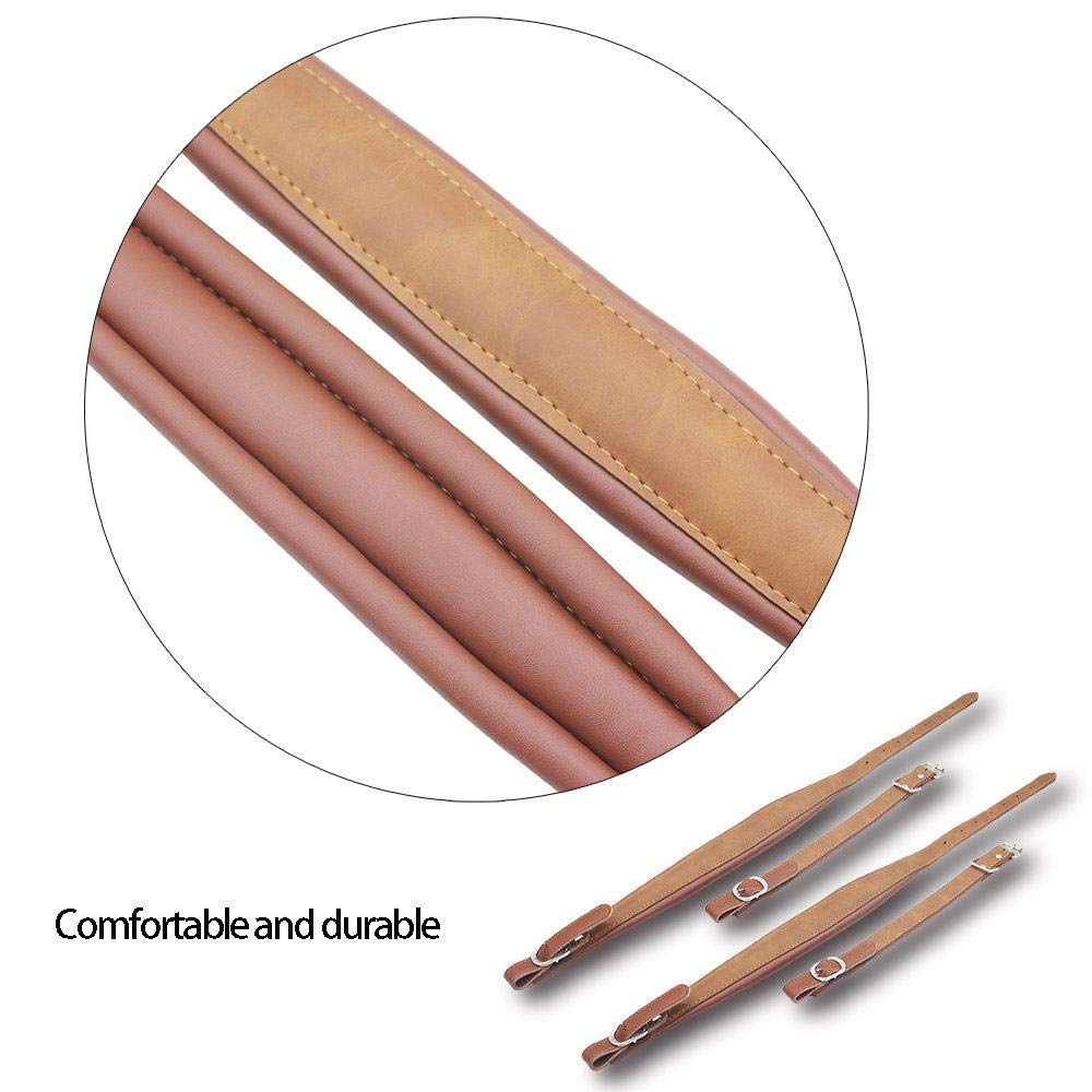 Bandoulière accordéon en cuir véritable imperméable Marron