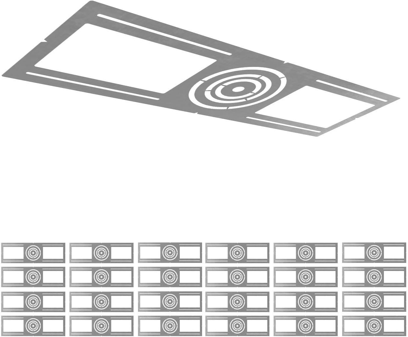 ASD 24 Pack New Construction Mounting Plate with Symmetric Round Hole - 3-4-6" Flat Steel Rough-in Wafer Light Bracket, LED Recessed Lighting Housing