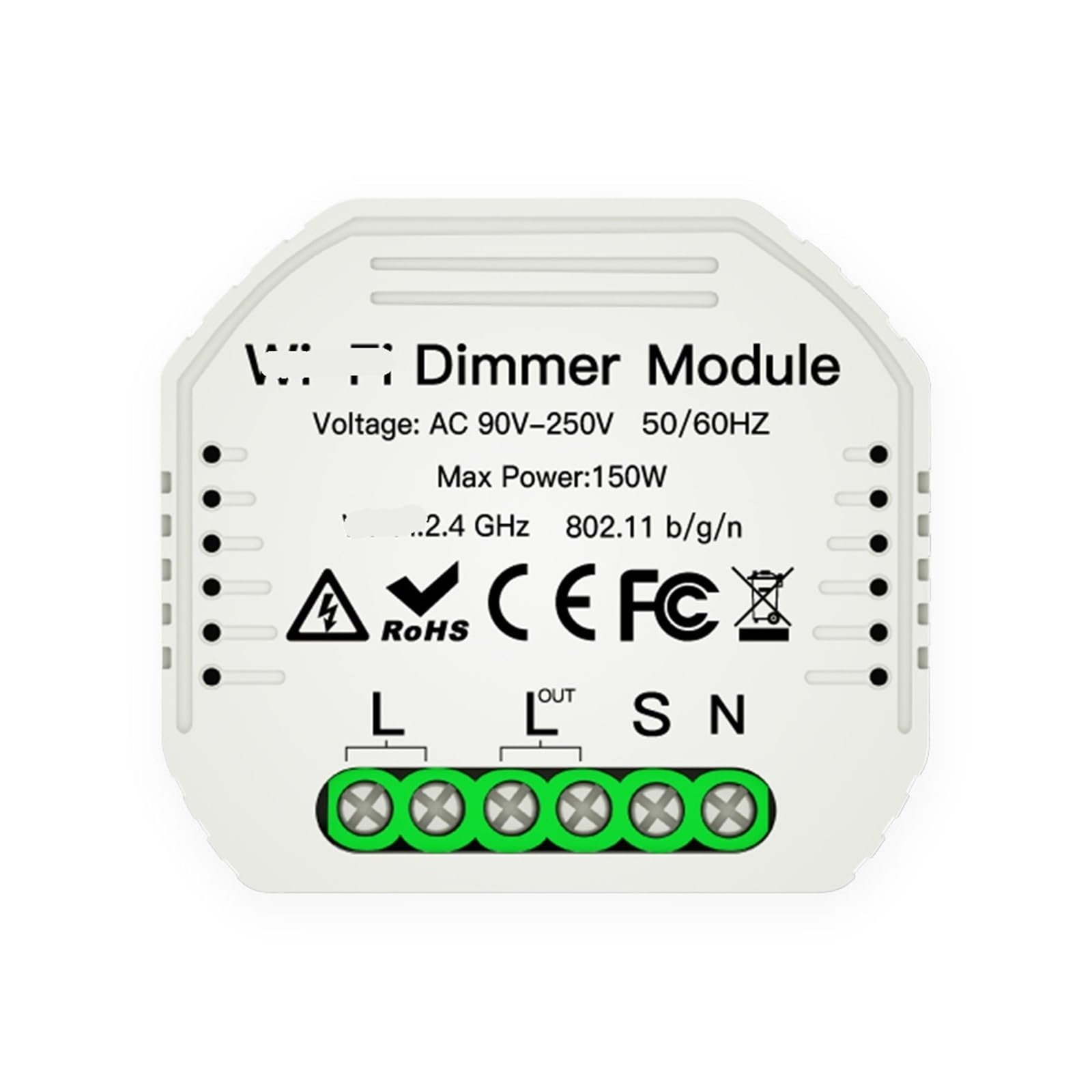 Módulo de atenuación LED 1/2 juego de interruptor de luz inteligente módulo de atenuación interruptor de hogar inteligente bidireccional(1 gang)