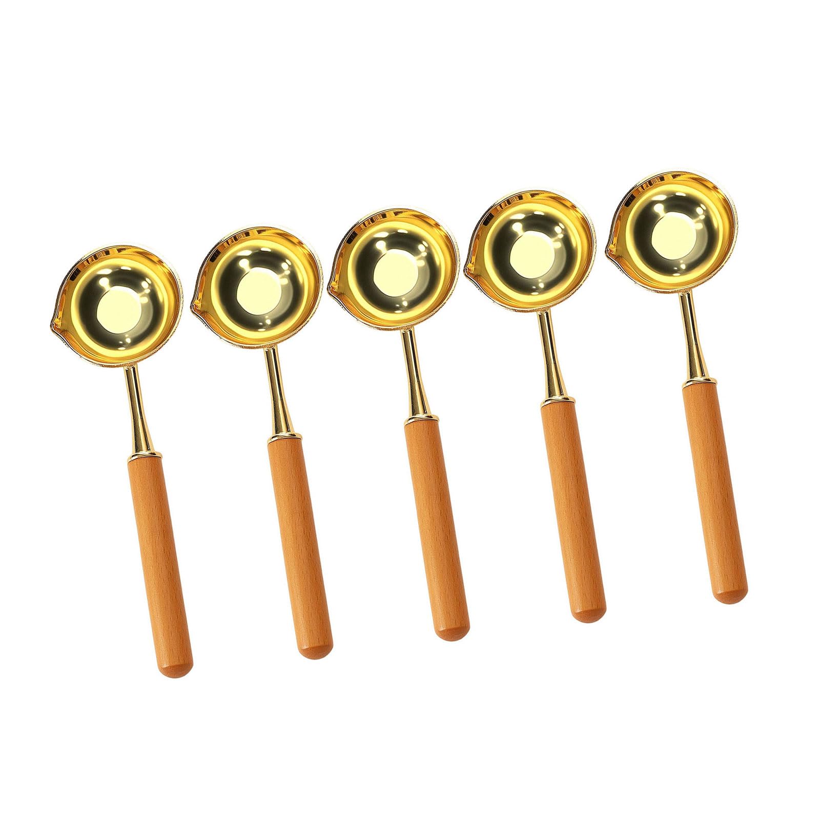 YWLUUOO 5 Pcs Waxed Spoon Sealing Spoon Waxed Sealing Stamped Melting Seal for Wedding Envelope Party Invitation Seal