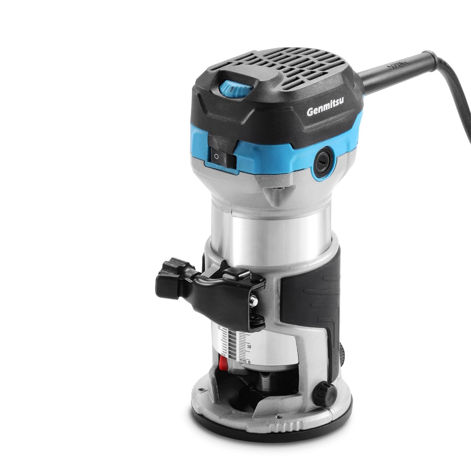 SainSmart Router ręczny 1,25 HP trymer ręczny, kompaktowy router do narzędzi do drewna ze stałą podstawą, 6 zmiennych prędkości, wyposażony w tuleję zaciskową 1/4", idealny do obróbki drewna CNC i