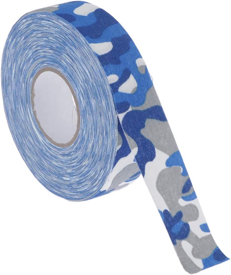 MEZUT Hockey Tape Cloth Easy to Stretch and Tear,Athletic Sport Hockey, Baseball Tape,1" x 27 yd (2 Rolls) (Camo Blue) : Sports & Outdoors