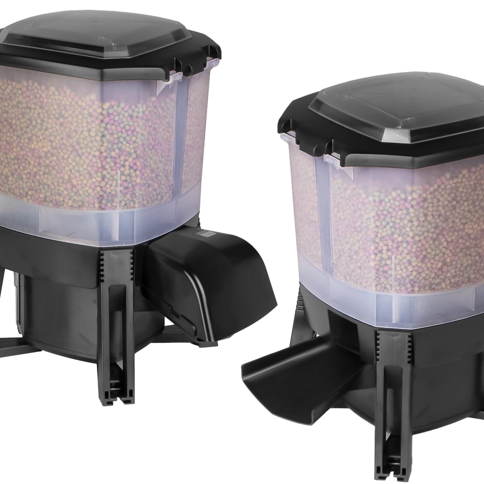 GRECH CFF-206 DISTRIBUTORE Automatico Cibo MAGIATOIA 6L PROGRAMMABILE con Pannello Solare per LAGHETTO
