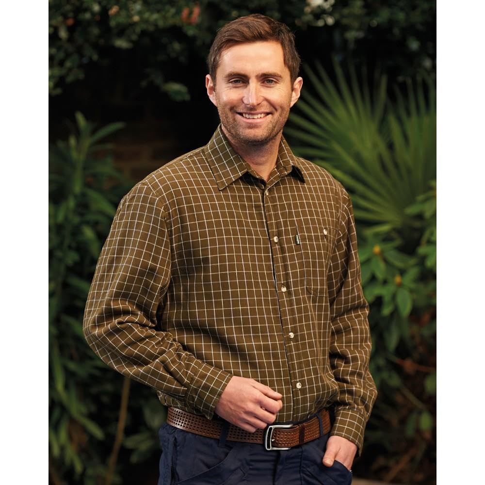 Walker and Hawkes - Murton - Camisa de Manga Larga para Hombre - Algodón de fácil Cuidado - Estilo leñador - Estampado a Cuadros