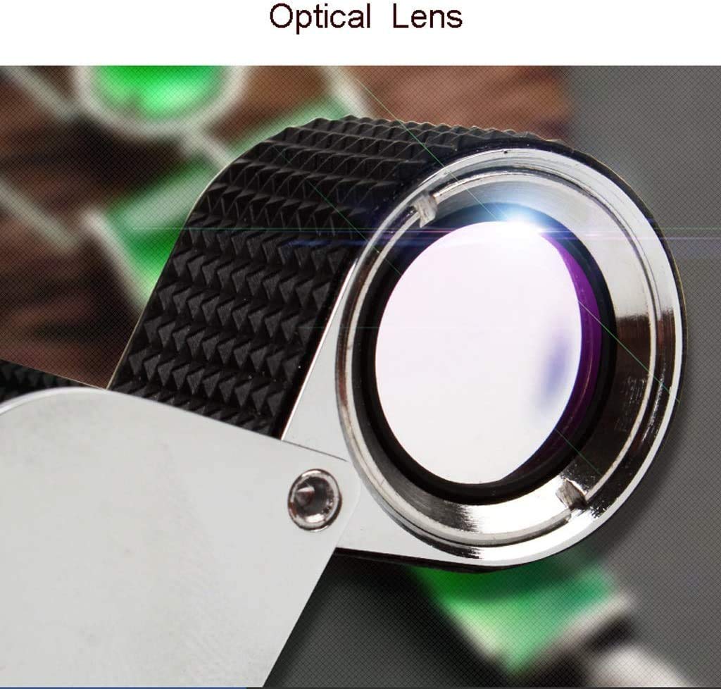 Okulary powiększające Vision AIDS 30 x ręczna składana lupa, 30 x szkło powiększające HD 20 mm obiektyw z pudełkiem prezentowym dla osób starszych i uczniów czytających małe wydruki, badanie, mapa,