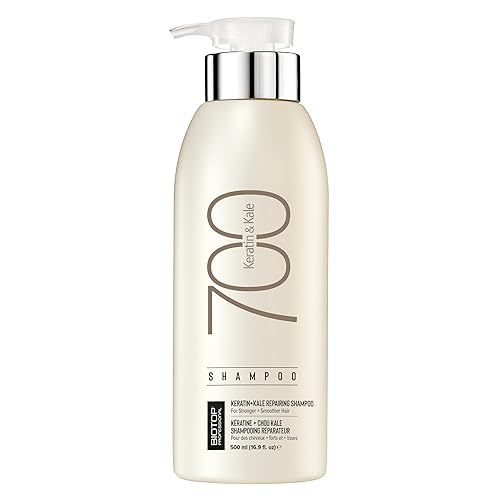Miniatura 7 de Biotop Professional Champú 700 queratina + col rizada  Humedad intensiva + añade brillo profundo con queratina  Para cabello grueso, seco, dañado y