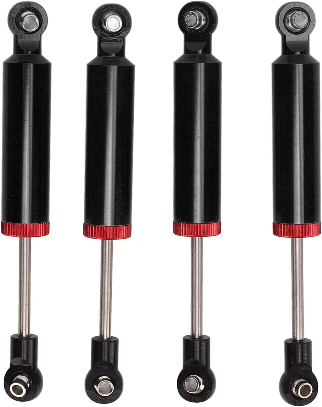 for RC Crawler Car Shock Absorber, 4pcs 100mm Dampers with Internal Spring, for SCX10 1/10 Scale Off-Road Vehicle, Enhanced Performance, Smooth Suspension, Durable Constr (Black)