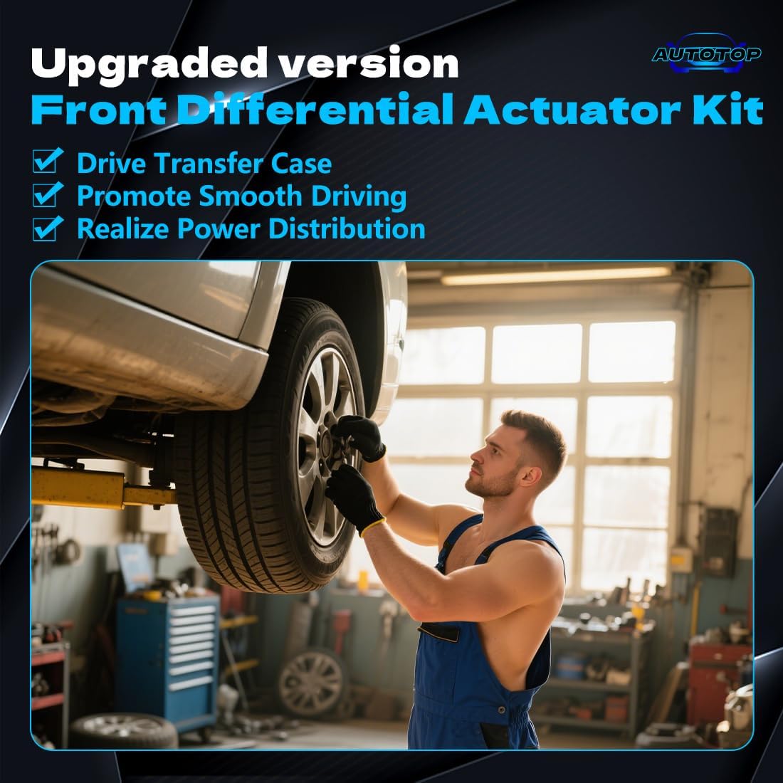 Front Differential Vacuum Actuator Assembly for Toyota 4Runner Tacoma Sequoia Tundra 2000-2007, 4WD Replace 41400-34013 41400-34011 41400-34012 41400-34010