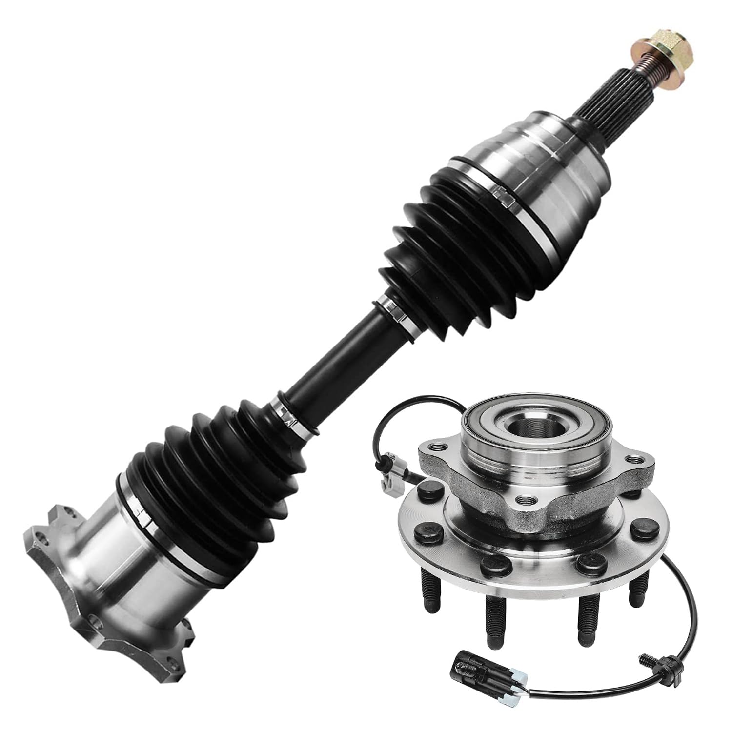Detroit Axle 4WD Front CV Axle Wheel Bearing Hub for 99-04 Silverado 2500