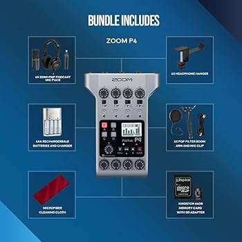 Amazon.com: Zoom PodTrak P4 Portable Multitrack Podcast Amazon.com: Zoom PodTrak P4 Portable Multitrack Podcast