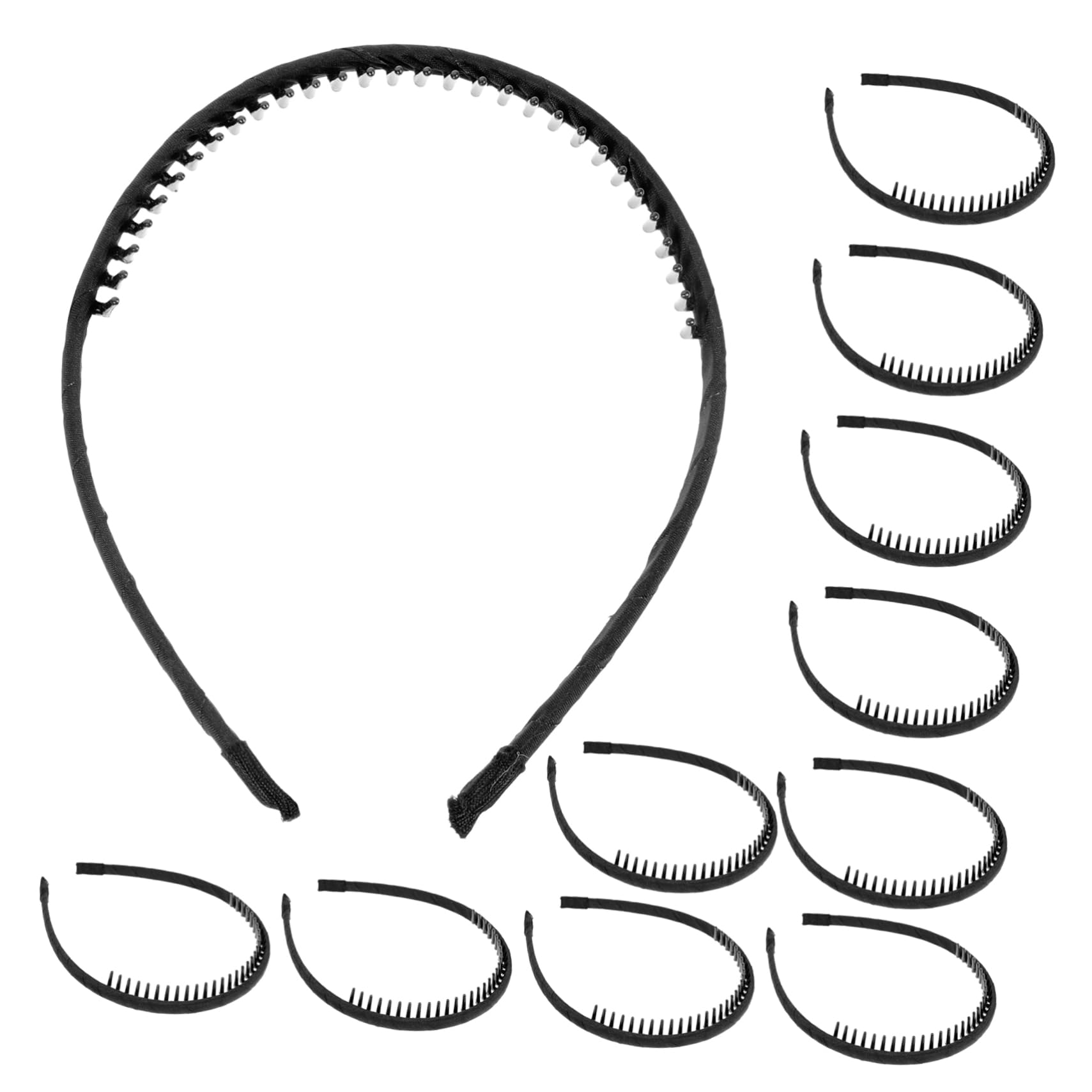 MAGICLULU 2 Set Di Fasce Per Uniche in Tessuto Con Pettine A Denti Non Per Ragazze Cerchietti Per Per Signora 18 Pezzi * 2
